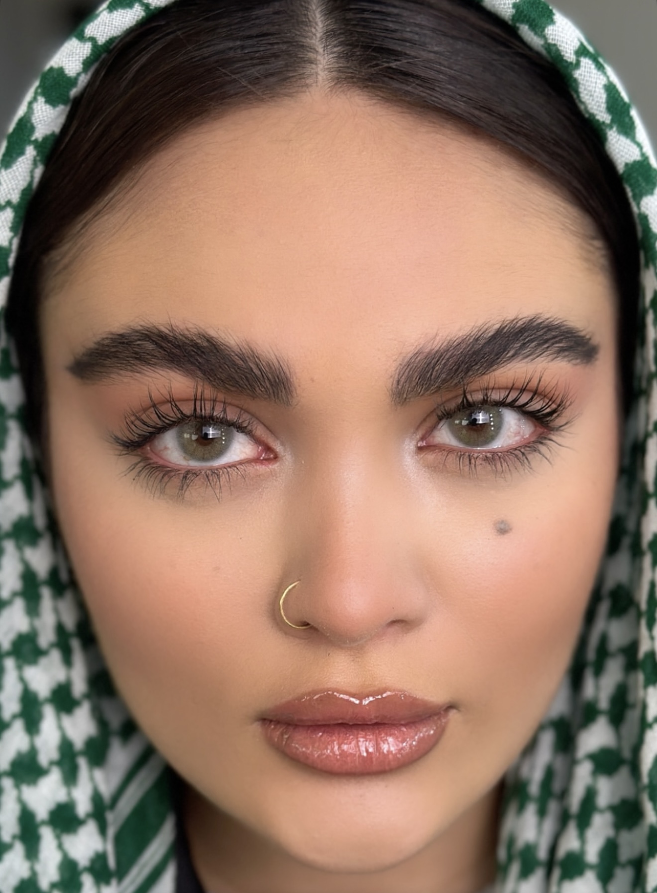 طوسی سبز طبیعی بدون دور و بدون بزرگنمایی