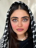 طوسی عسلی دور مشکی روشن